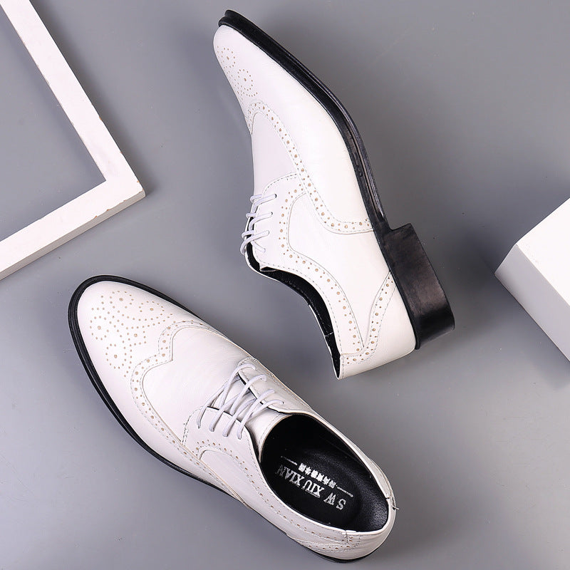 Men's Classic Oxford Dress Shoes with Brogue Detailing